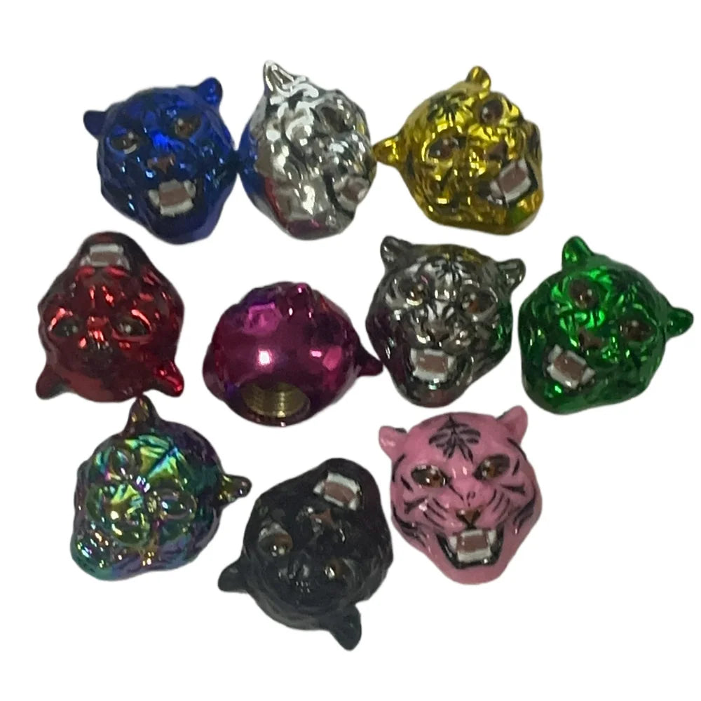4-Pack 3D Tiger Tire Valve Stem Caps – Car, Bike & Motorcycle