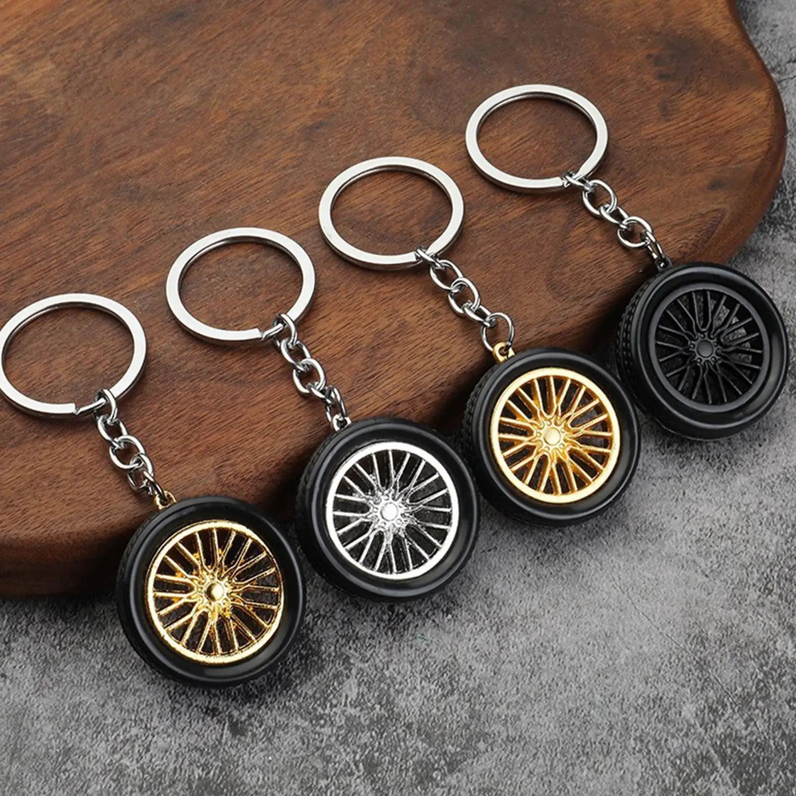 Tire Keychain Tire Keyring Charm Pendant Decoration Realistic Lightweight Auto Enthusiast Collection Accessory for Fitness Zpaxo