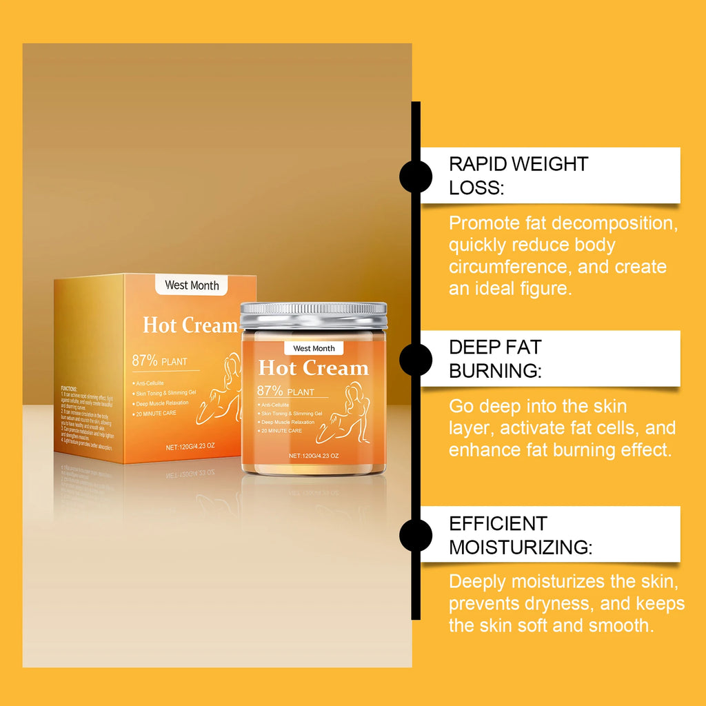 Fat Burner Weight Loss Cream Anti Cellulite Shaping Sculpting Firming Arms Belly Abdomen Thigh Legs Full Body Massager Hot Cream Zpaxo