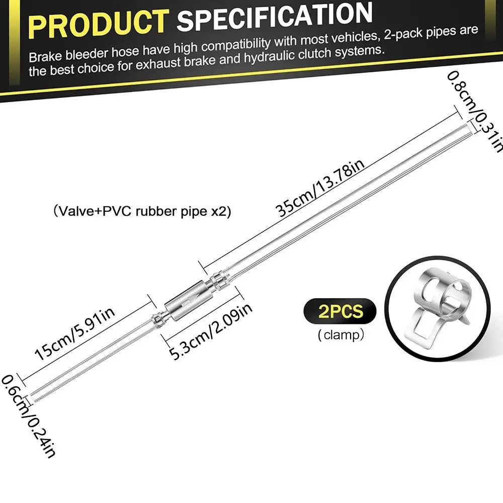 One Way Check Valve Motorcycle Brake Bleeder Hose Clamps Aluminum Zpaxo