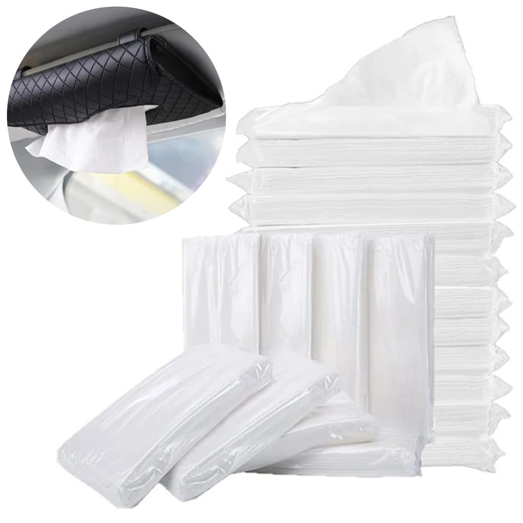 Car Tissue Refill Packs – 50 Sheets Soft Travel Facial Tissues