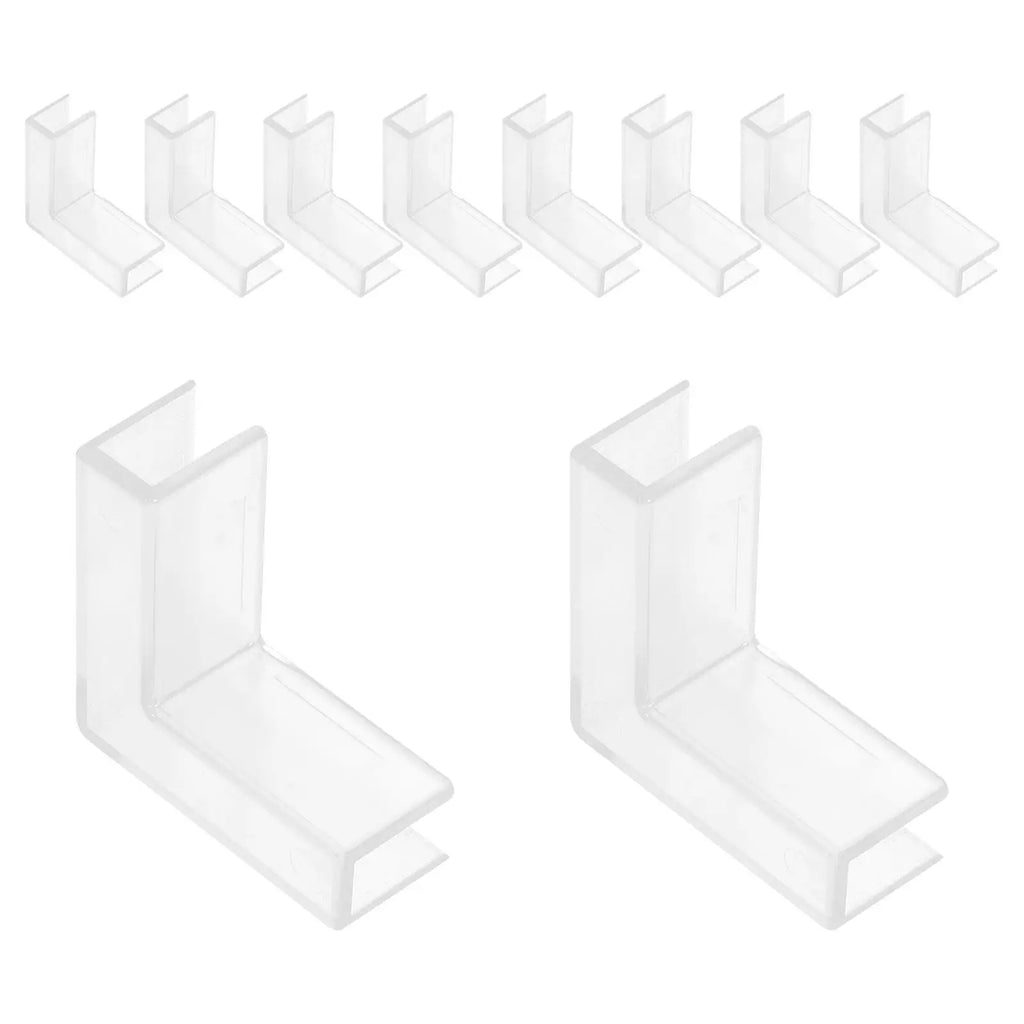 Transparent Plastic Glass Clips Fish Aquarium Fixing Clamps L Shape
