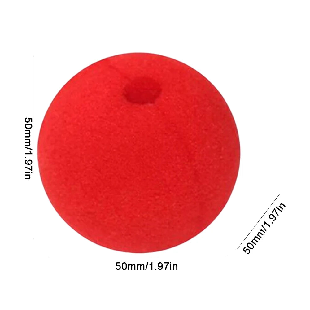 Red Sponge Balls Foam Circus Clown Nose Reusable Day Ball Soft