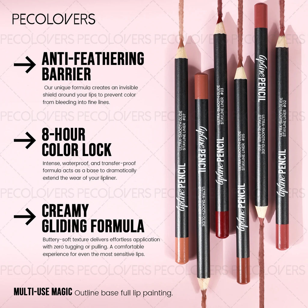 1PC Natural Nude Lip Liner, Cream Texture, Waterproof, Nude Pink and Brown Color, Both Lip Line Outline and Lip Filling Function Zpaxo
