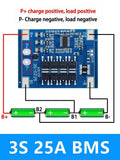 3S 15A 20A BMS Protection Board 11 1V 12 6V Li-ion Battery Module Zpaxo 3S 25A BMS