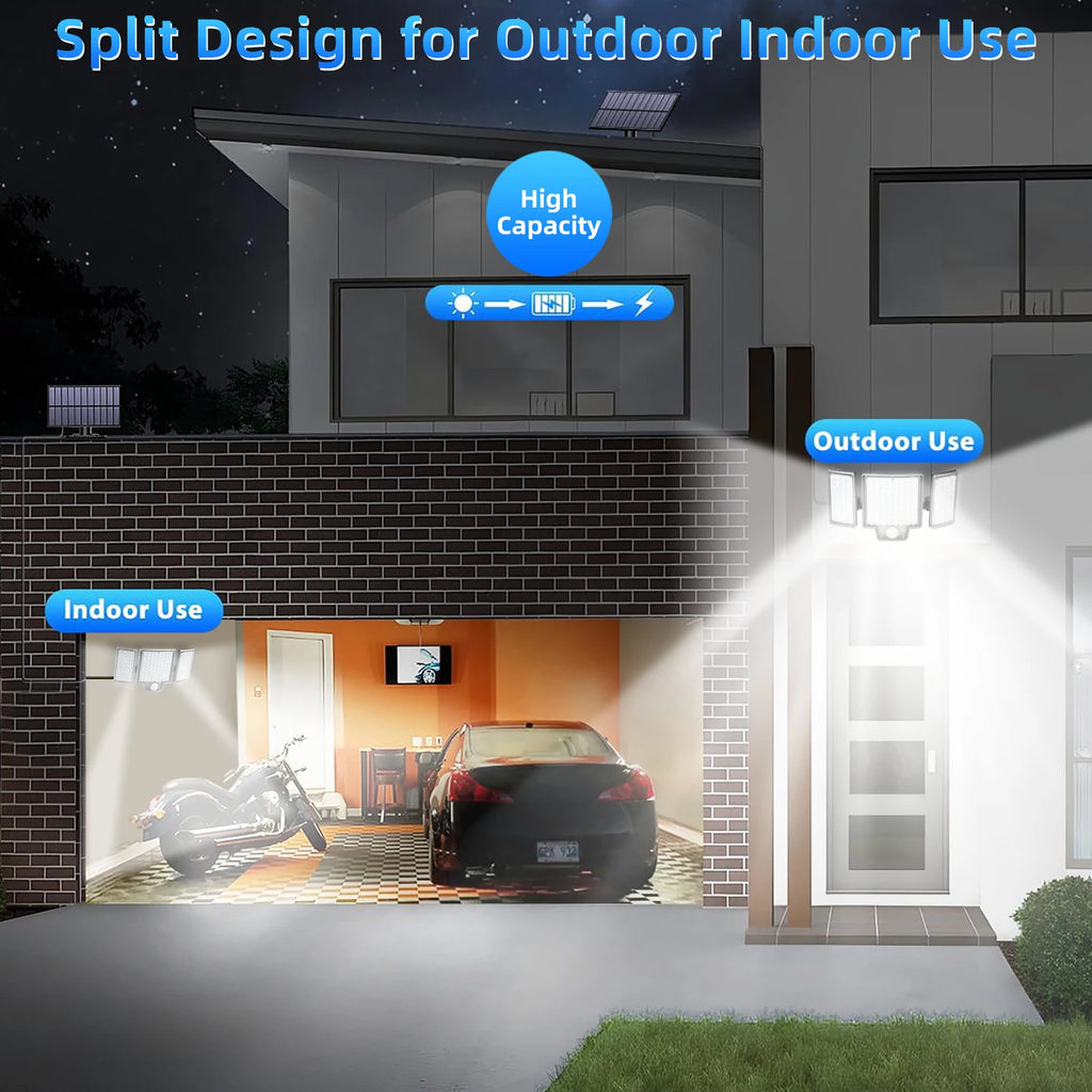 Solar Wall LED Lamps Home Bright Garden Light Outdoor Lighting Zpaxo
