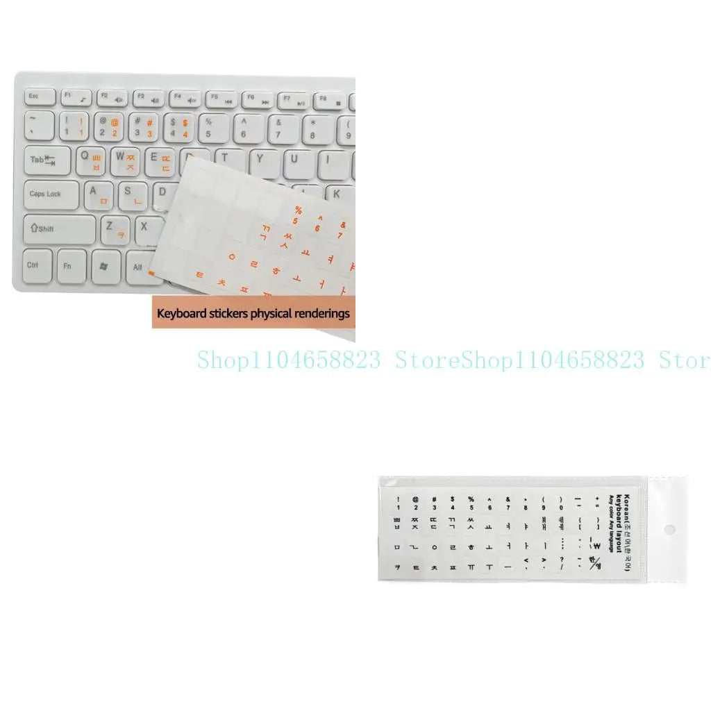 Korean Keyboard Stickers Matte PVC Sticker Letters Transparent Zpaxo