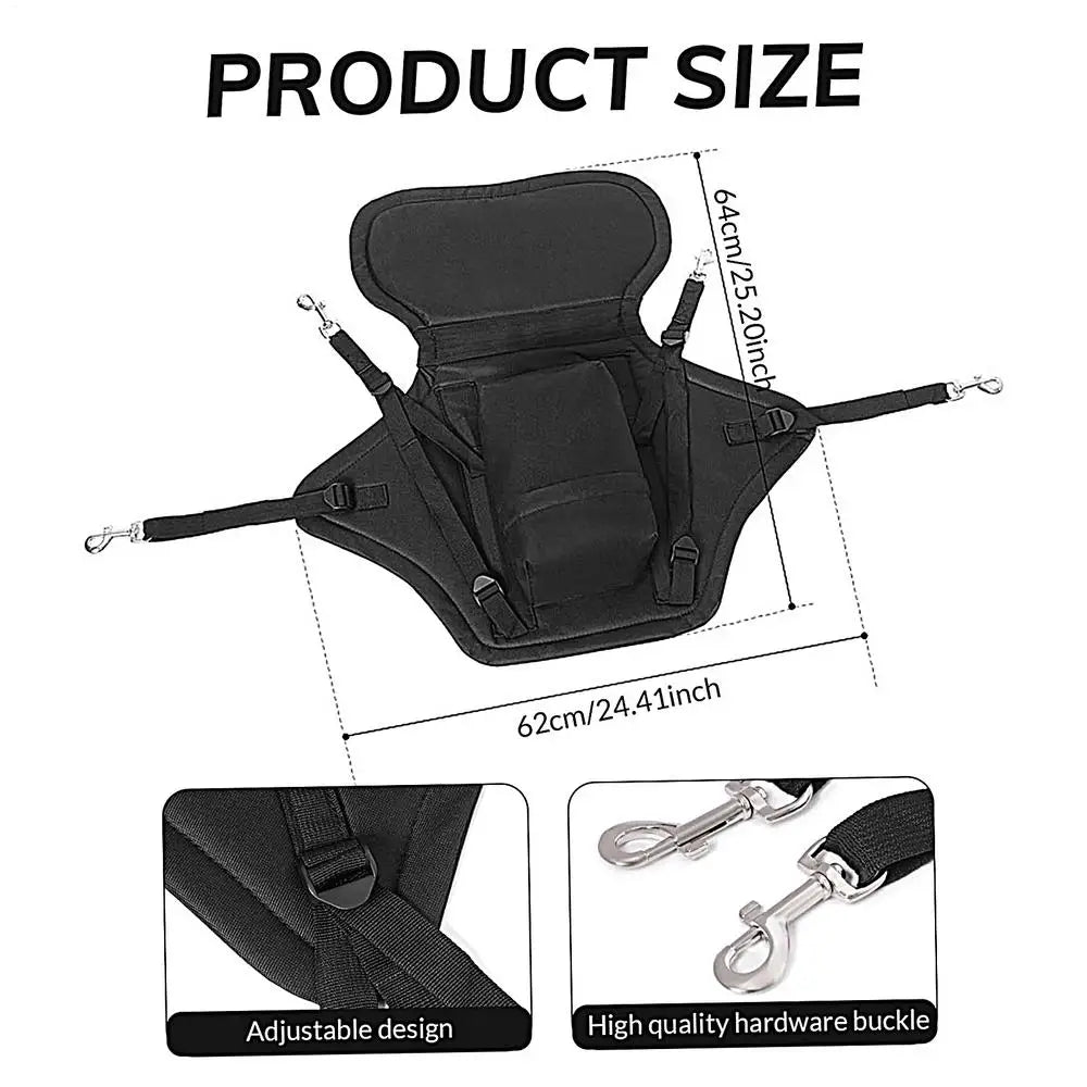 Kayak Seat Cushion Storage Bag Padded Adjustable Canoe Safety