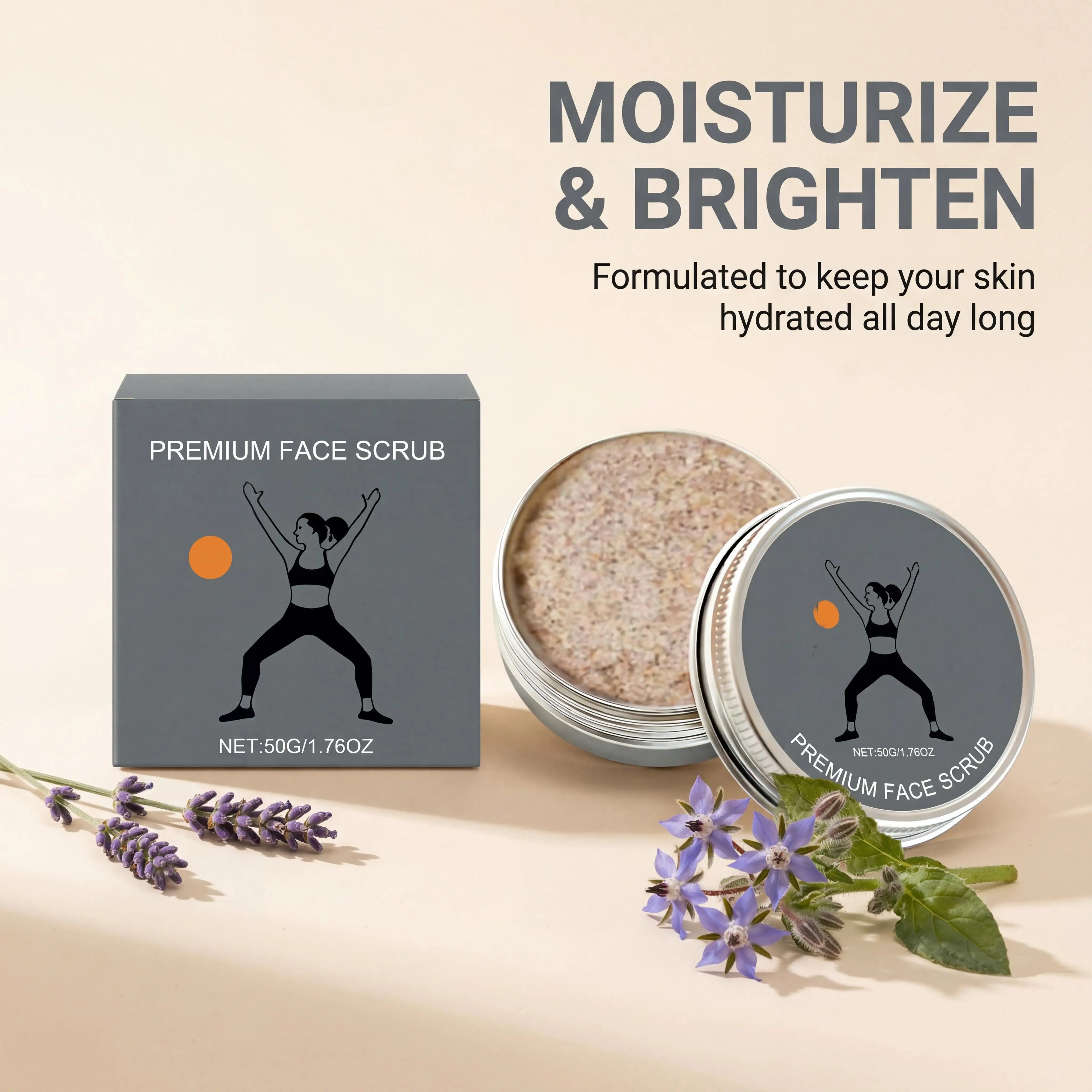 Lavender Face Exfoliating Balm Cream – Pore Cleanse & Scrub Facial Exfoliating Scrub Zpaxo