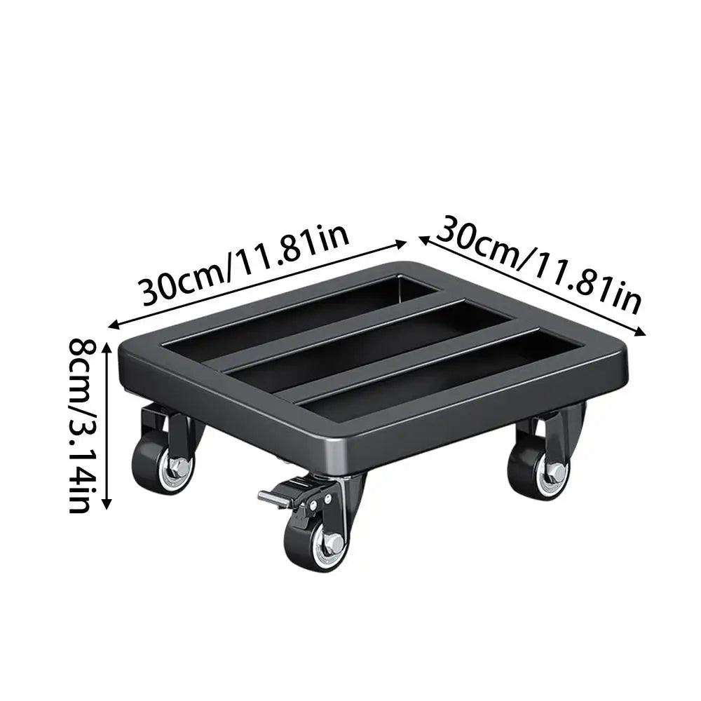 Universal Flower Pot Wheels Square Metal Tray Heavy Duty Rack Plant