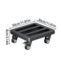 Universal Flower Pot Wheels Square Metal Tray Heavy Duty Rack Plant