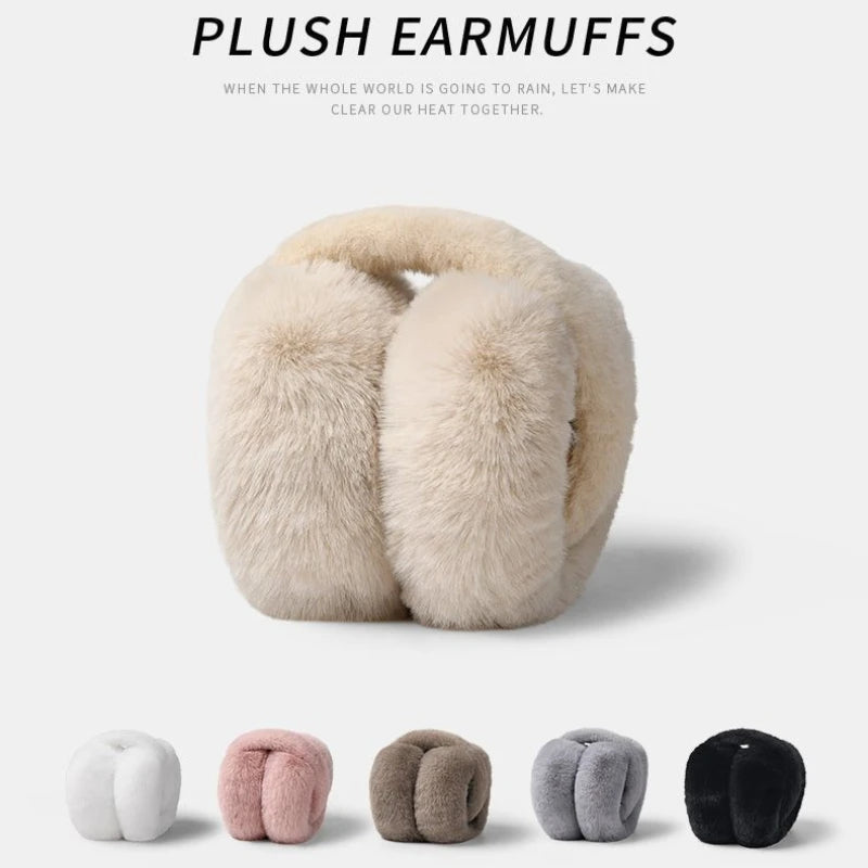 Soft Plush Ski Ear Warmer Warm Earmuffs for Adult Fashion Solid Color Earflap Protection Ear-Muffs Ear Cover Skate Ski Protector Zpaxo