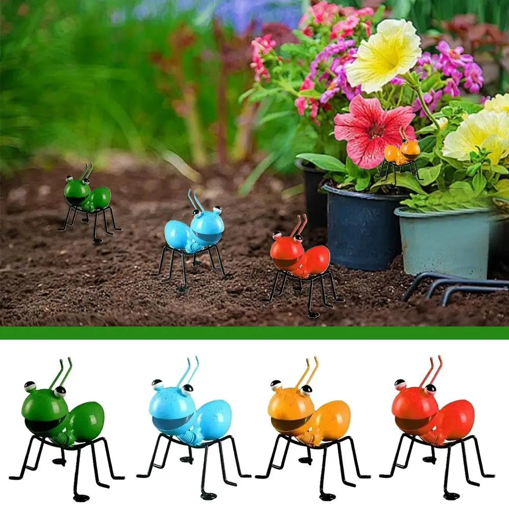 Cute Ant Statue Garden Decor Figure Stand Outdoor Yard Lawn