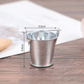 ▶1Pcs Mini Iron Bucket Model Miniature Dollhouse Decorations Children Beach Small Bucket Toy Zpaxo 3.5x3cm
