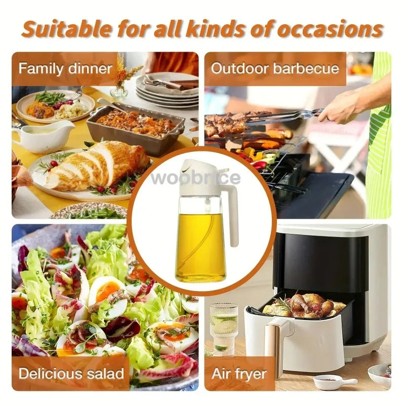 Oil Dispenser Seasoning Accessories Oil Cruet Bottle Oil Spray Kitchen Utensils for Kitchen Barbecue Oils Sprayer Container Zpaxo