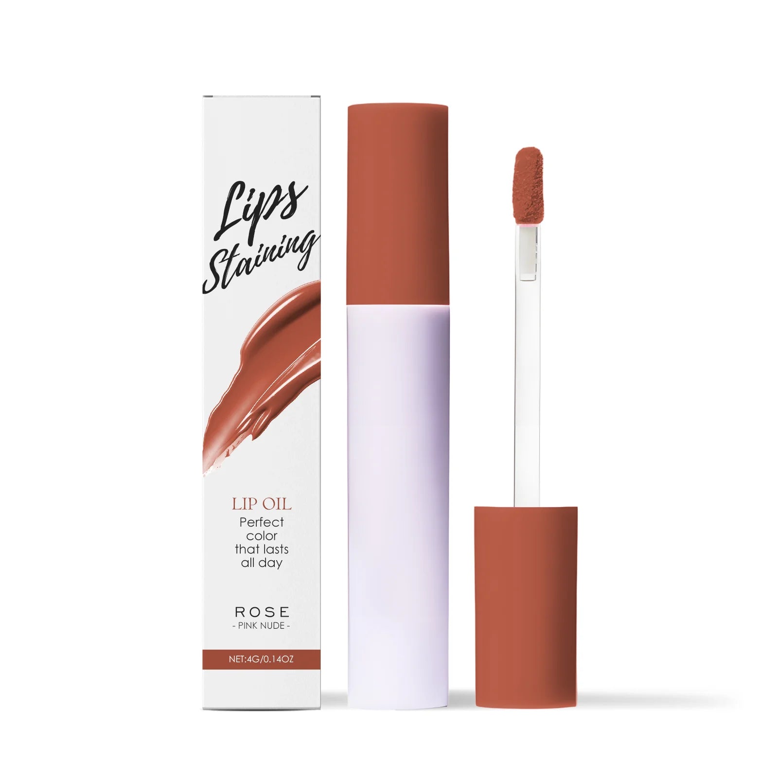 Lips Staining Mirror Lip Oil Gloss Long-Lasting Moisturizing Waterproof Non-stick Cup Makeup Lip Cosmetics Sexy Lips Plumper Zpaxo ROSE