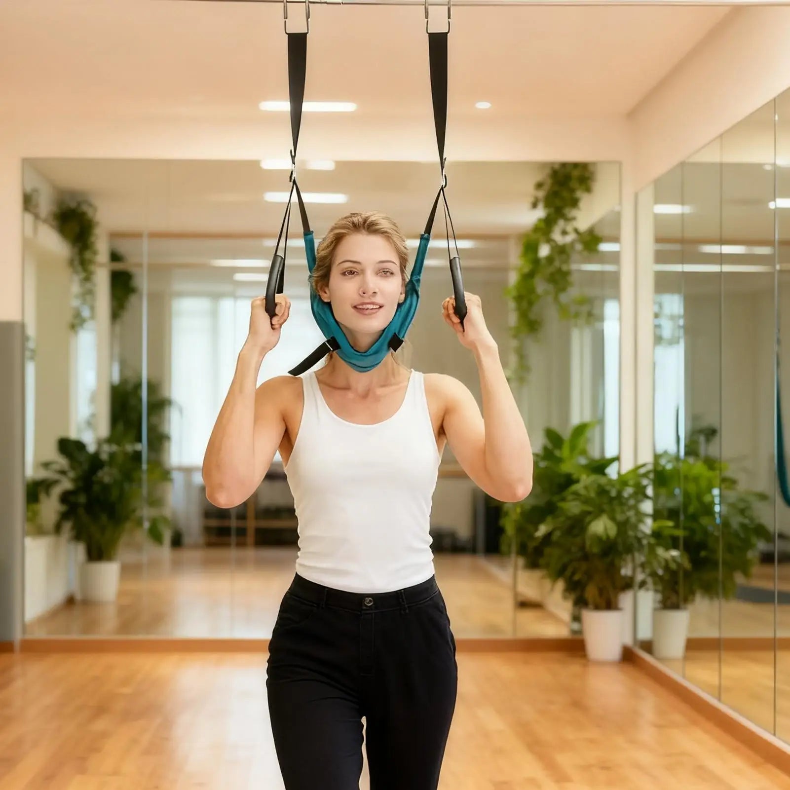 Neck Traction Device Portable Adjustable Stable Tool Soft Cervical