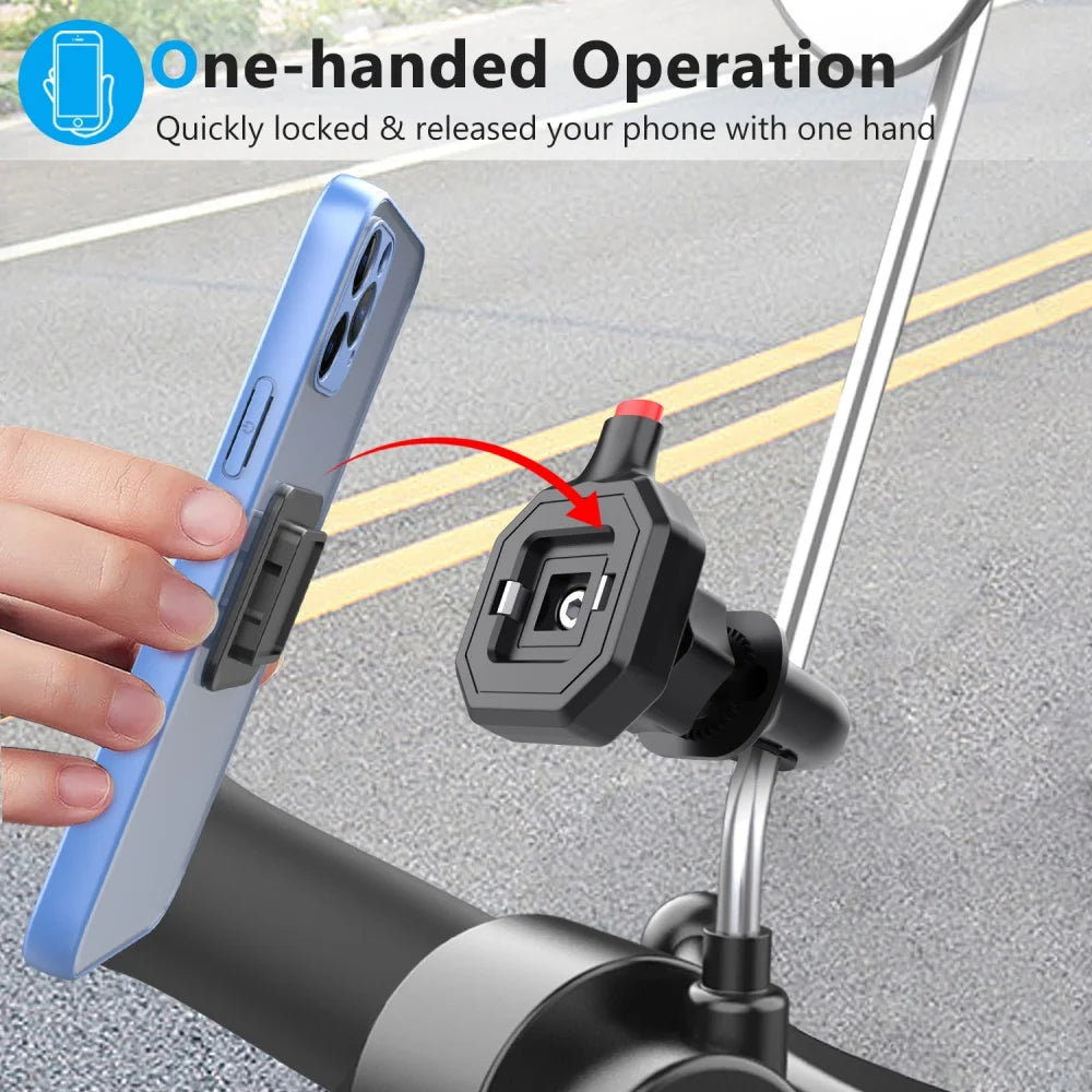 Universal Motorcycle Phone Mount – 10-14mm Mirror Bar Holder Motorcycle Phone Mount Zpaxo