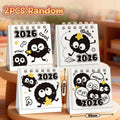 4PCS Mini 2026 Calendar Portable Cute Cat Office School Supplies Calendar Desk Calendar Monthly Planner Desk Decor Record Gifts Zpaxo A 2PCS random