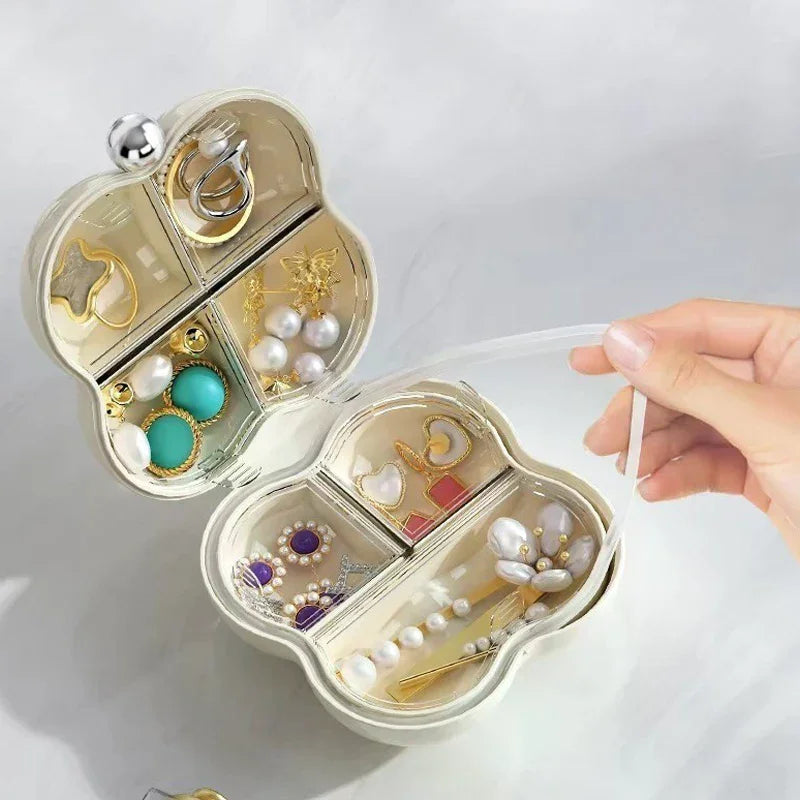 Earrings Necklace Ring Portable Jewelry Box Mini Jewelry Organizer Display Travel Jewelry Case Boxes Leather Storage 1PC Zpaxo