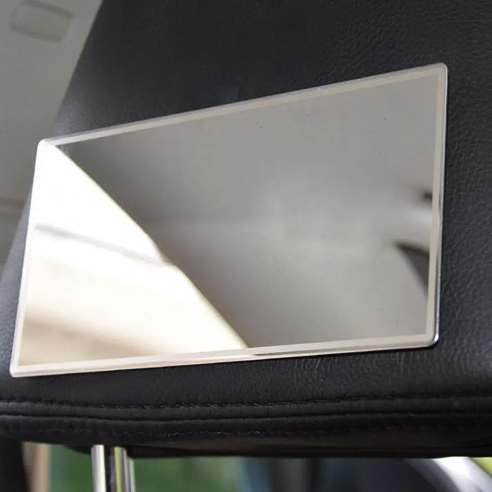 Stainless Steel Car Makeup Mirror HD Clarity Sun-shading Visor No Zpaxo -L-Rectangle