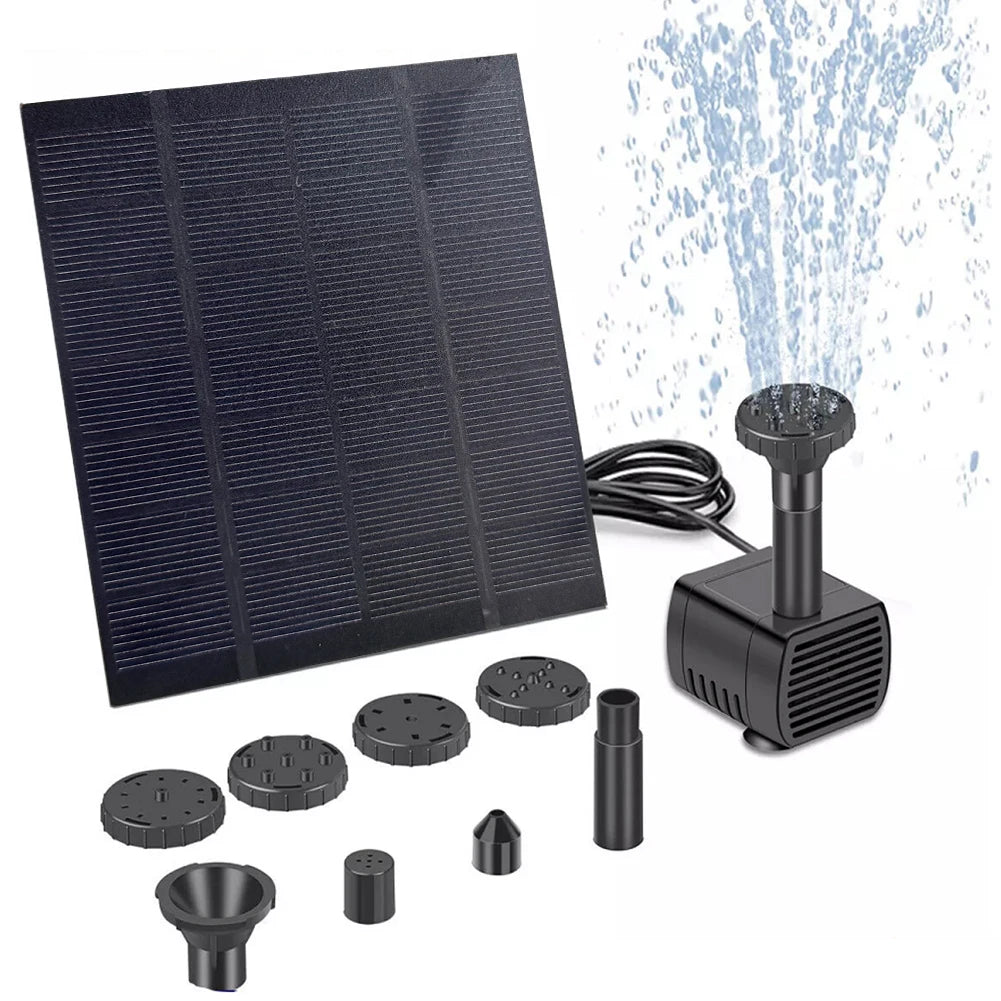 Solar Panel Powered Water Feature Pump Fountain Pond Bird Bath Ponds