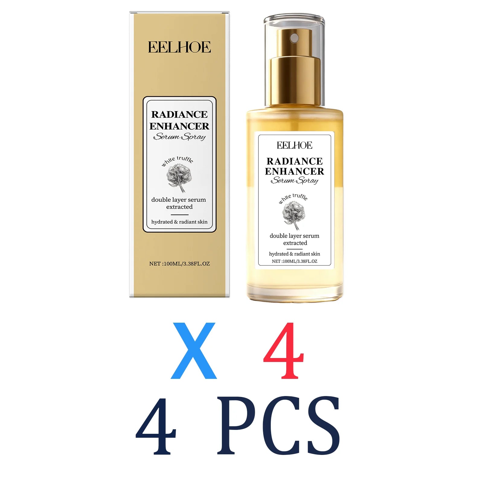 White Truffle Facial Serum 100ml Hydrating Moisturizing Brightening Serum for Dry Skin Repair Anti Aging Wrinkle Cream Gift Set Zpaxo 4 Pcs