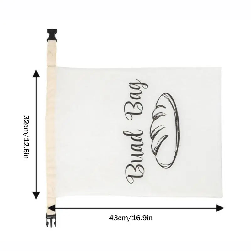 Reusable Cotton Bread Bag with Snap Buckle | Eco-Friendly