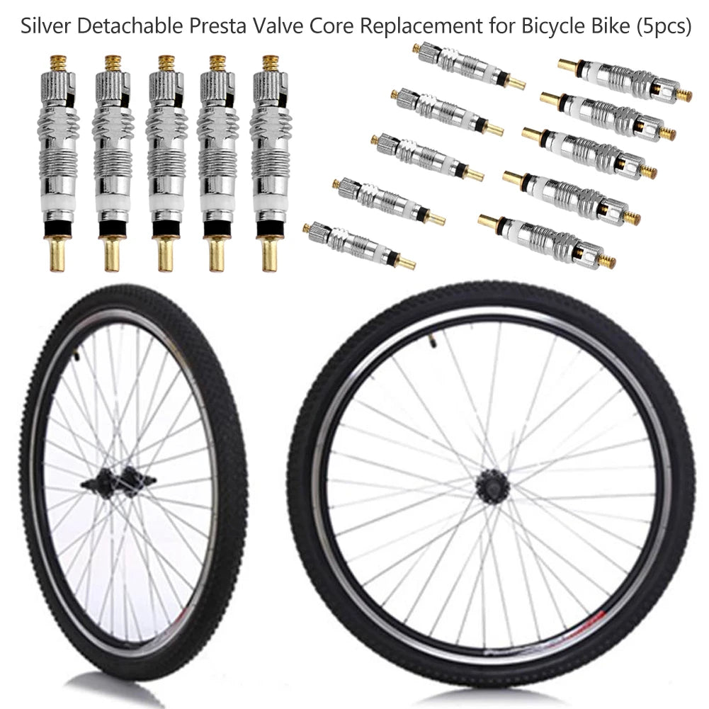 5 Detachable Presta Bicycle Valve Core Replacement Brass CNC FV MTB