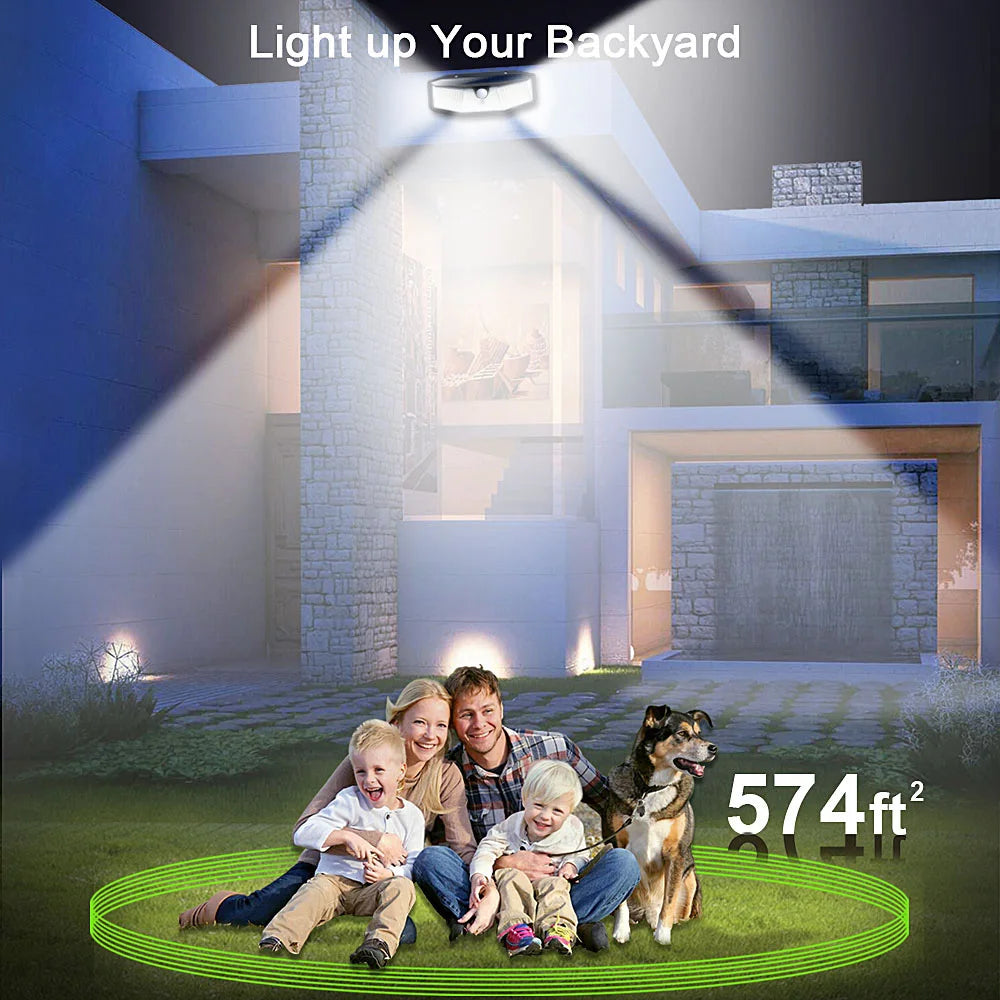 308 LED Solar Porch Light Waterproof Outdoor Motion Sensor Sunlight 3 Zpaxo