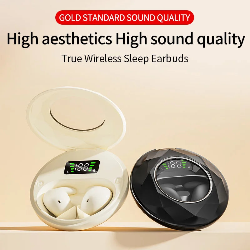 Sleep Wireless Earphone TWS Bluetooth 5 4 Headphones Hidden Earbuds Zpaxo