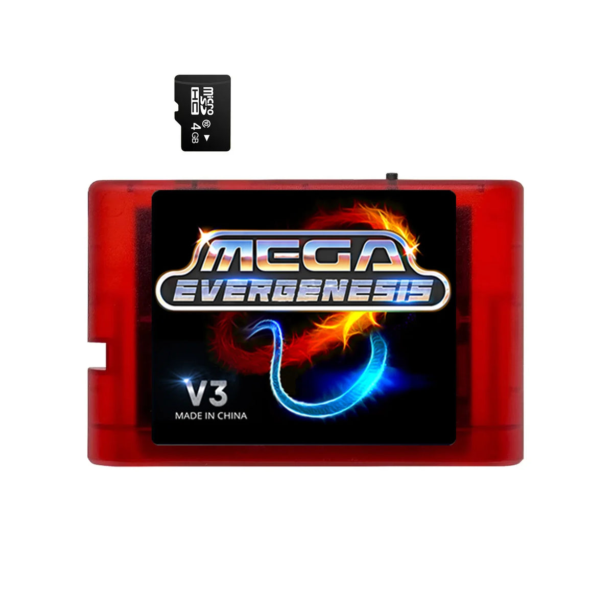 3000 in 1 MD V3 Pro Game Cartridges EDMD FlashCard For SEGA Genesis Mage Drive 16Bit Video Game Console Free With 4G TF Card Zpaxo Red