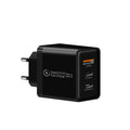 3-in-1 48W USB-C Fast Wall Charger – iPhone, Samsung, Android USB-C Wall Charger Zpaxo EU black