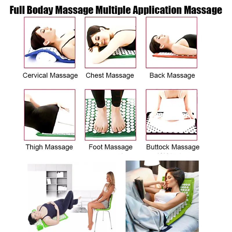 Back Pain Pad Small Massage Pad Square Pad Multifunctional Home Travel Yoga Pad Deep Massage for Body Position Decompression Zpaxo
