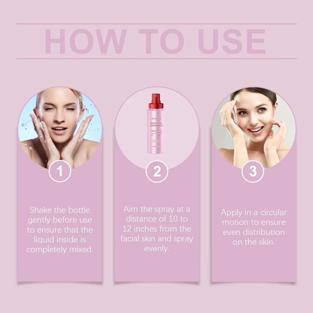 Makeup Setting Spray Waterproof Sweat-Proof Flawless Matte Effect All Day Refreshing Oil Control Non-sticky Makeup Fixing Mist Zpaxo