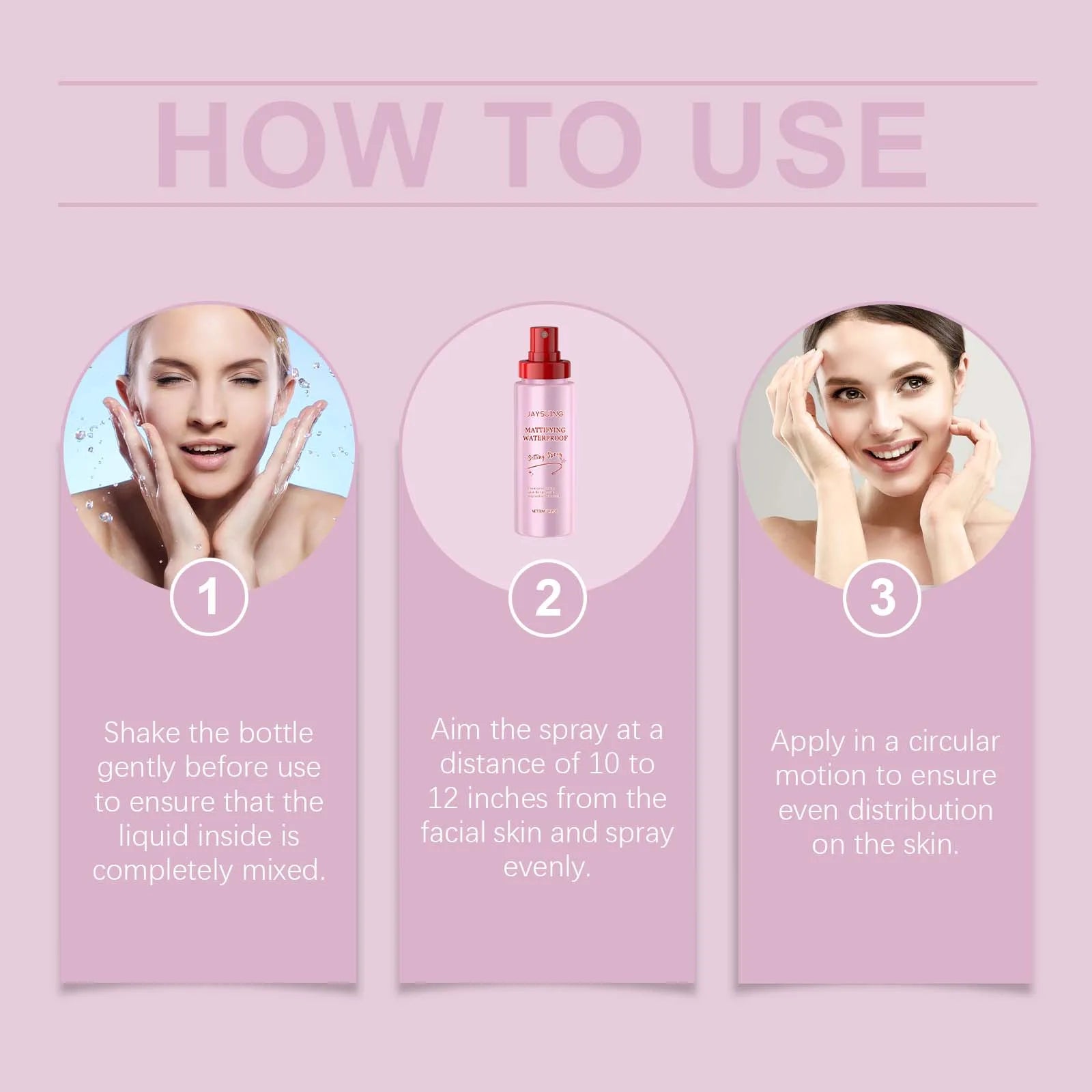 Makeup Setting Spray Waterproof Sweat-Proof Flawless Matte Effect All Day Refreshing Oil Control Non-sticky Makeup Fixing Mist Zpaxo