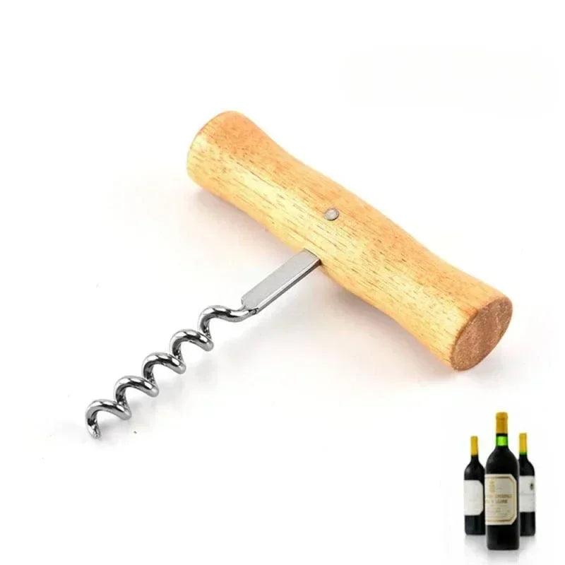 Cute Wine Opener with Wooden Handle Stainless Steel Corkscrew Wine Bottle Opener Easy Novelty Fun Wine Wing Wood Tools LYI Zpaxo