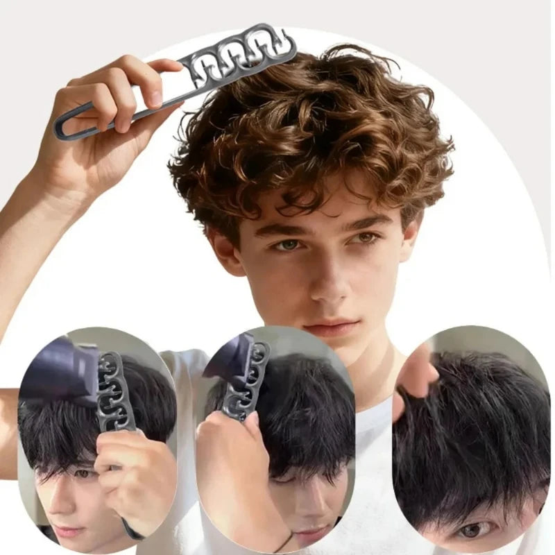 Male Female Curly Hair Styling Tool Fluffy Texture Comb Root Clip
