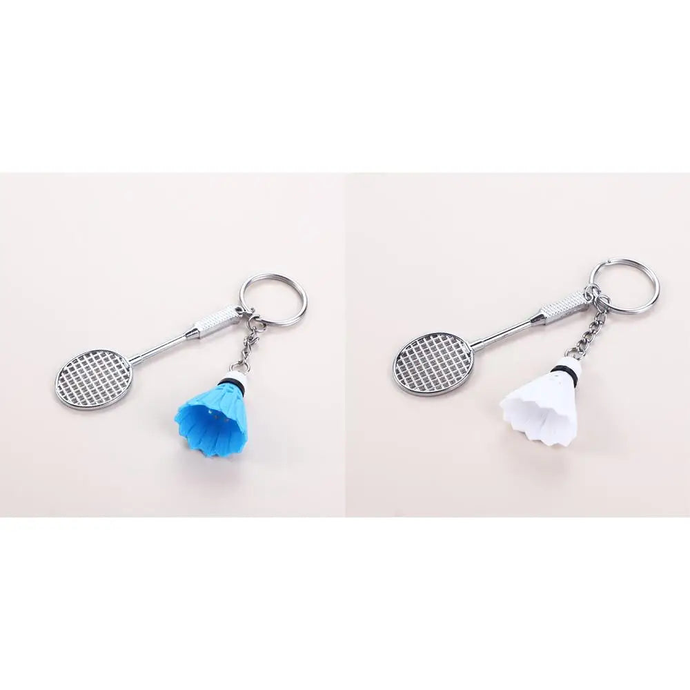 Bag Car Decor Sports Mini DIY Fashion Gifts Key Holder Badminton Racket Key Chain Badminton Pendant Keyring Key Ring Keyfob Zpaxo
