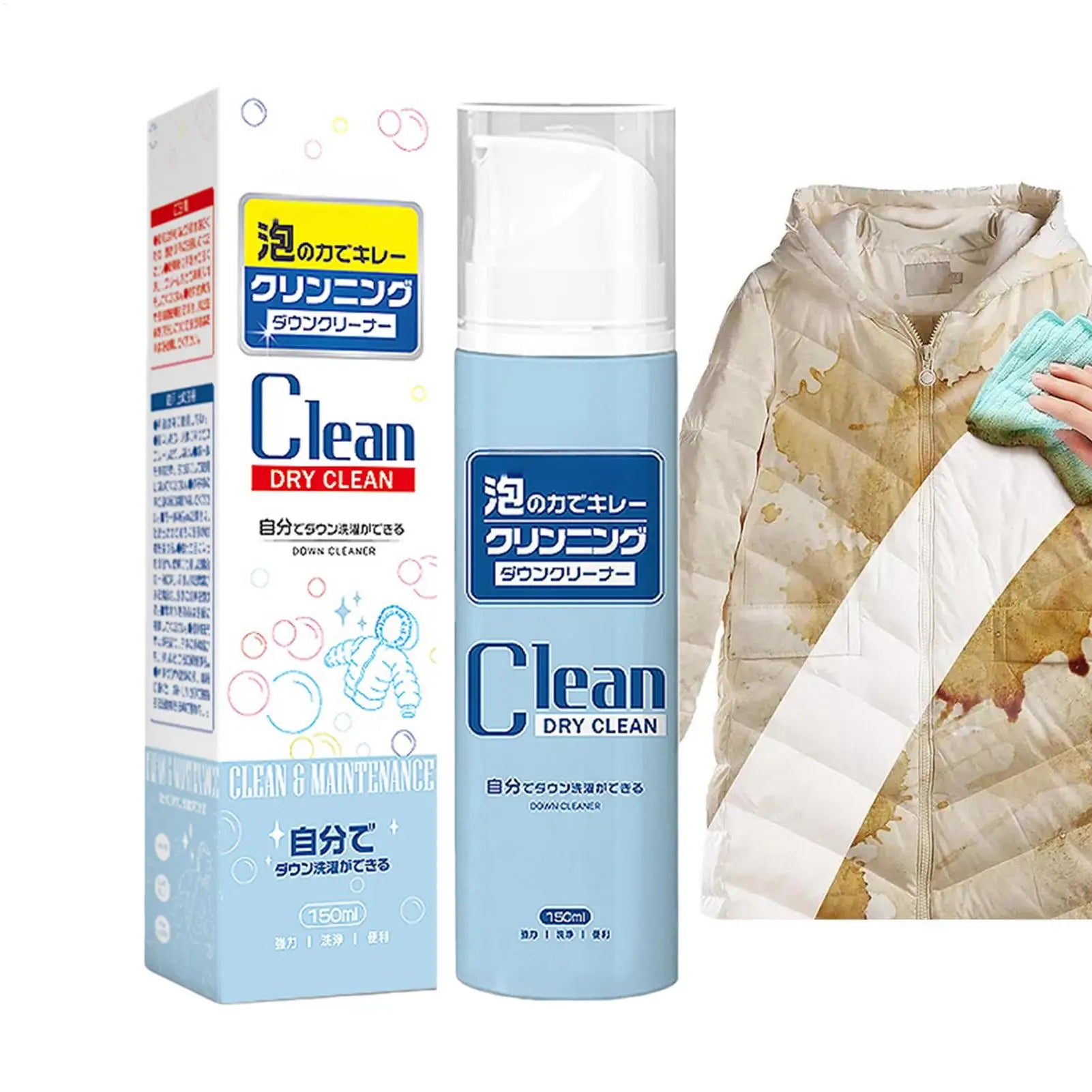 Advanced Dry Cleaning Spray Fabric Stain Remover Foam Upholstery