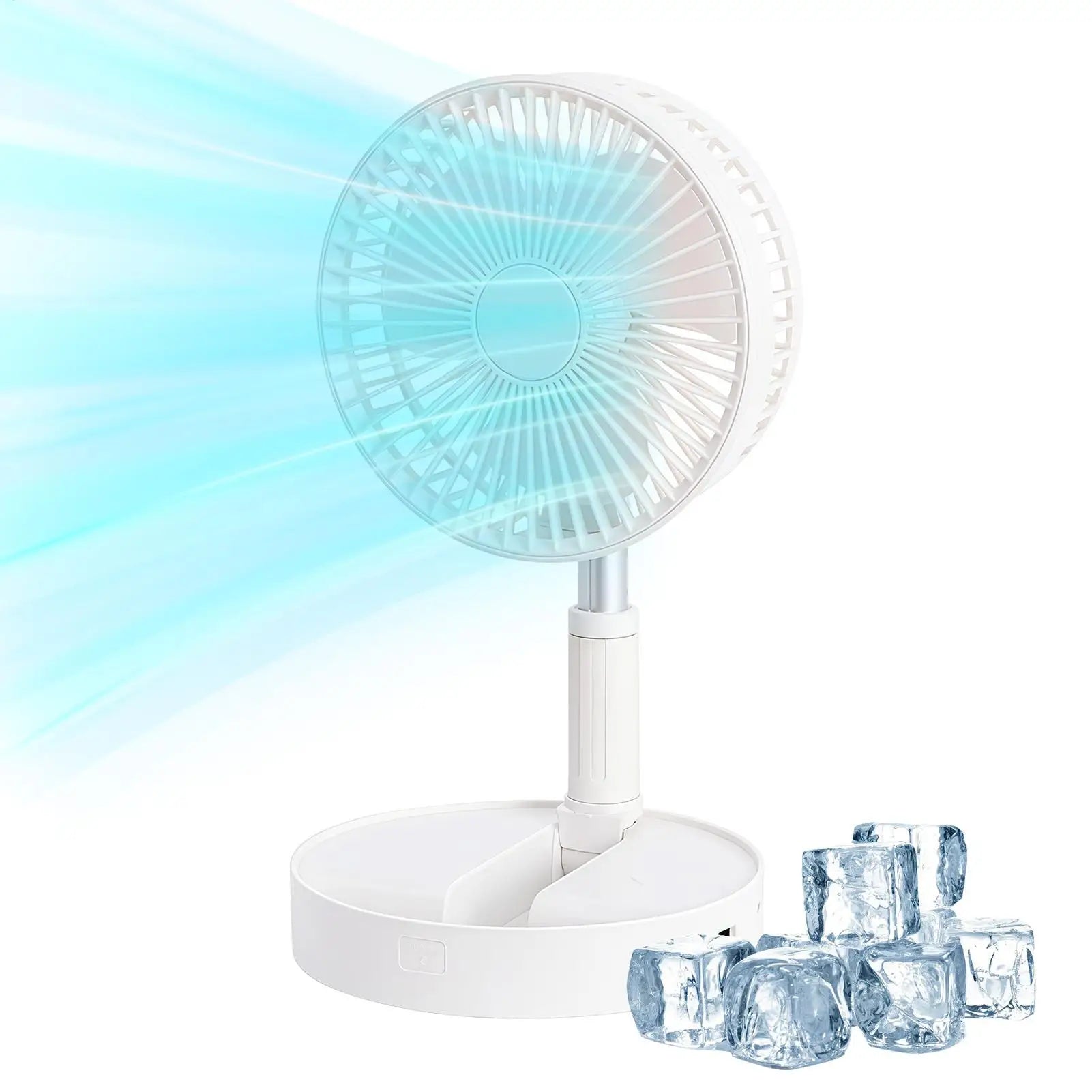 Portable Fan For Room 185-Degree Tilt Oscillating Blower Silent Foldable Rechargeable Standing Fan For Home Outdoor Camping Zpaxo