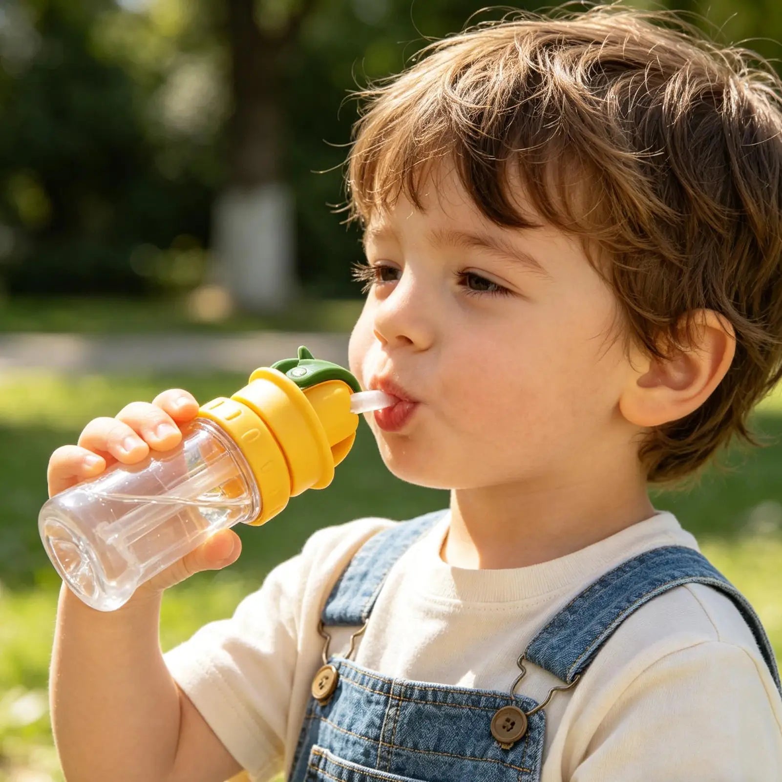 Kids Water Bottle Straw Topper Universal Leakproof Adapter Lid