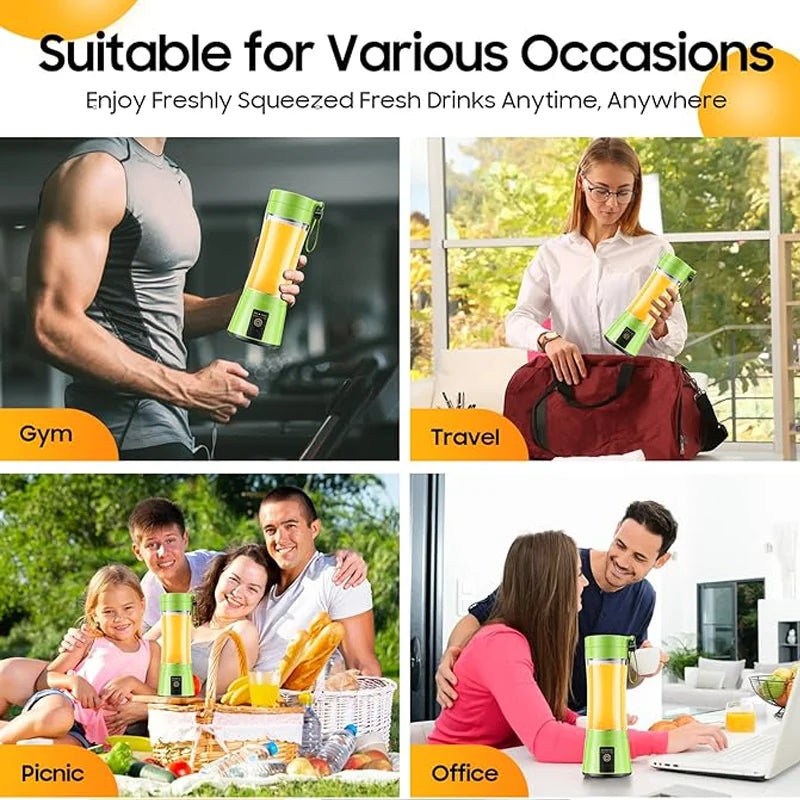 380ml household juice mixer mini electric juicer USB rechargeable smoothie shake mixer portable juicer household appliances Zpaxo