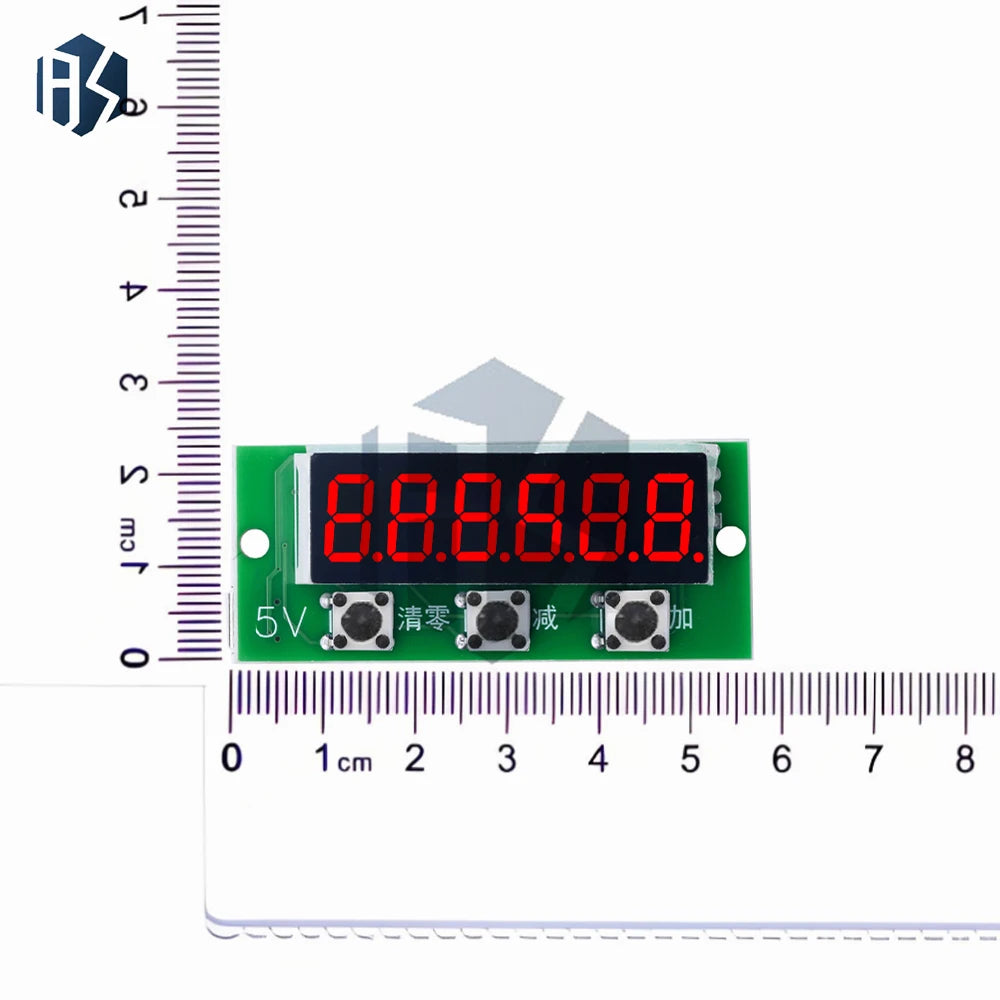 0-999999 Digital Counter Module 5V 6-Digit Red Addition Subtraction Zpaxo