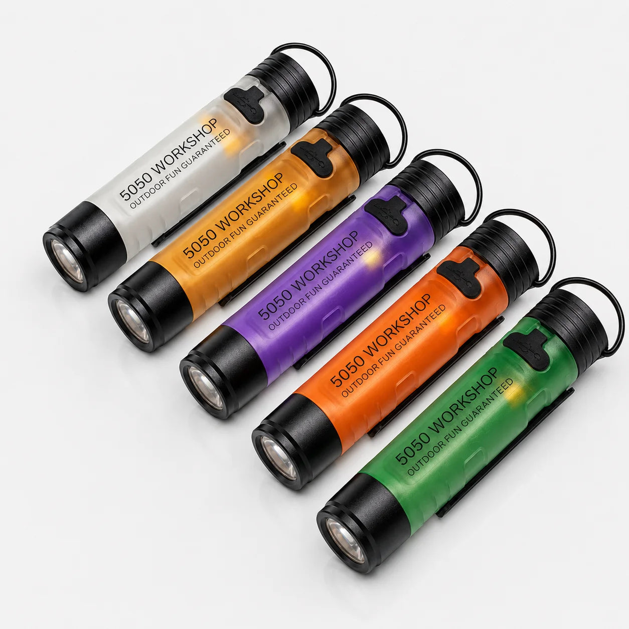 Mini 5050 Rechargeable LED Pocket Flashlight Clip-On Hat Light Keychain Torch Portable Work Lamp for Camping Hiking Outdoor Use Zpaxo