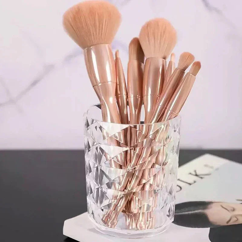 Dustproof Makeup Brush Storage Dressing Table Cosmetic Bucket Holder Zpaxo