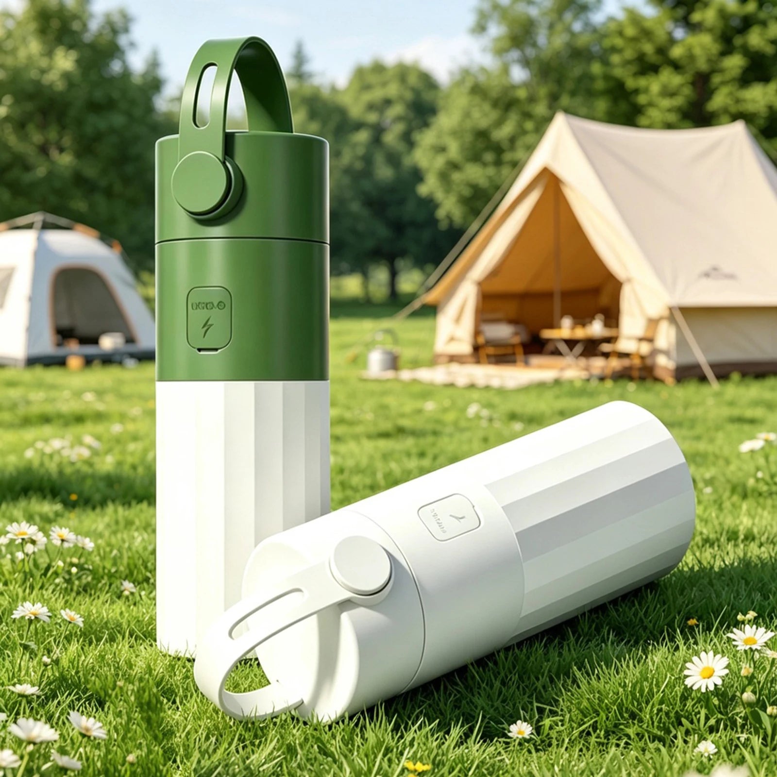 USB Rechargeable Air Pump Camping Light 4 Nozzles Electric Tiny Pool