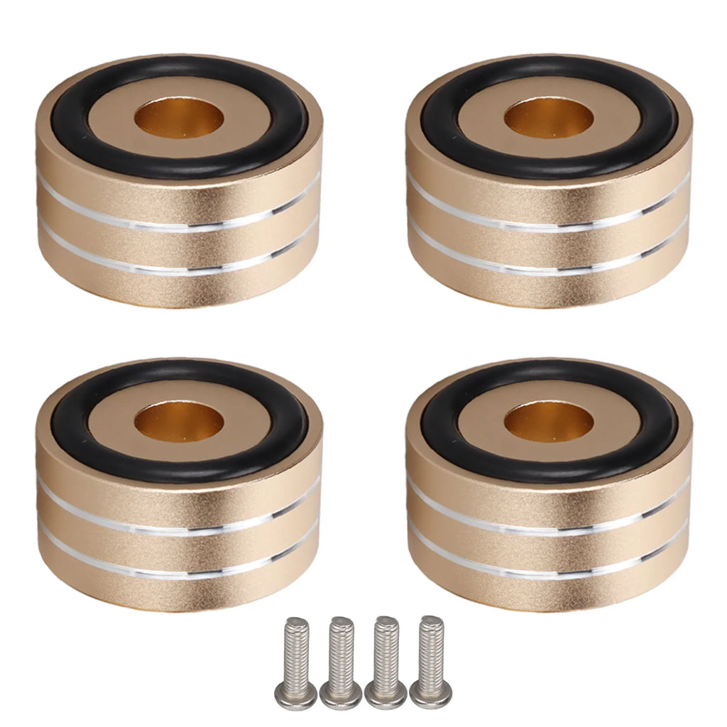 4pcs Speaker Isolation Spike Stand Foot 40x20mm / 1.57x0.78in Speaker Cone Base Mats for DAC Amplifier Recorder Meter Zpaxo gold