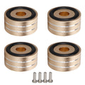 4pcs Speaker Isolation Spike Stand Foot 40x20mm / 1.57x0.78in Speaker Cone Base Mats for DAC Amplifier Recorder Meter Zpaxo gold