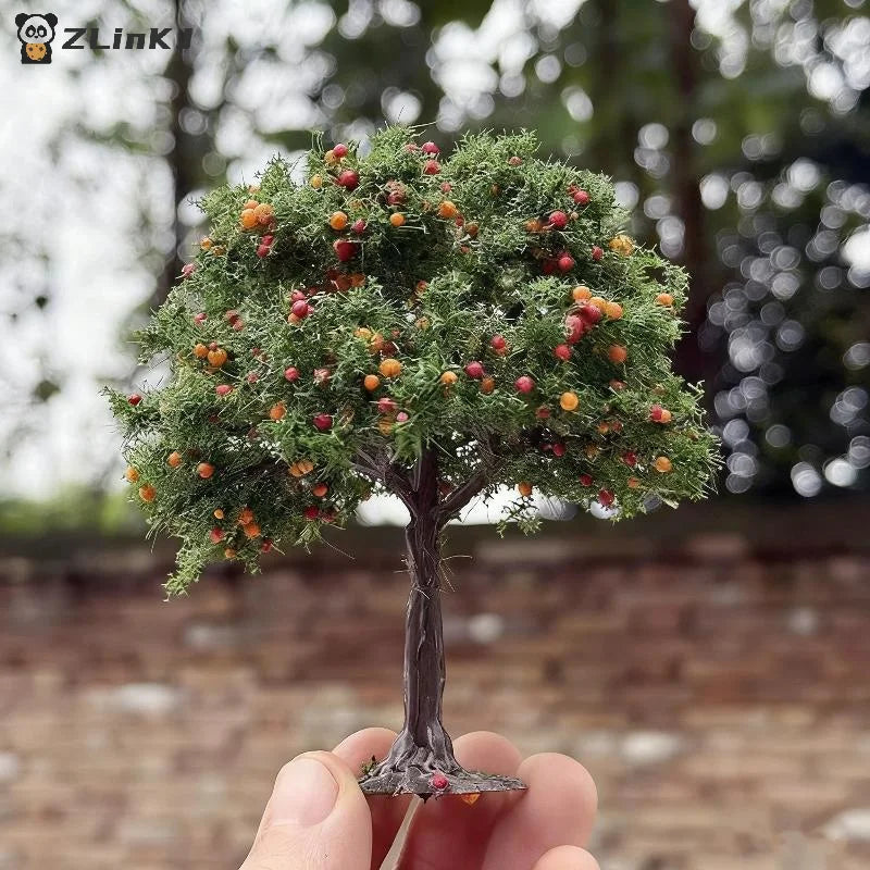 1Pcs DIY Fruit Trees Miniature Landscape Decoration Miniature Sand Table Building Model Realistic Fruit Tree Decor Zpaxo